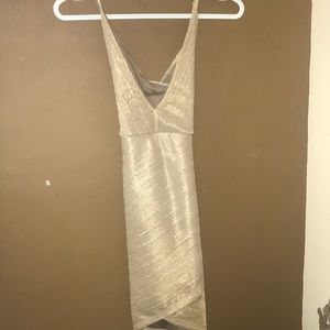 Shimmer gold party dress